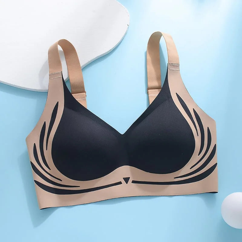 😍🔥 London-Paris Premium Designer Edition Anti-Sagging Mega Lift Padded Wireless Bra🥰🔥 ( PACK OF 3 )