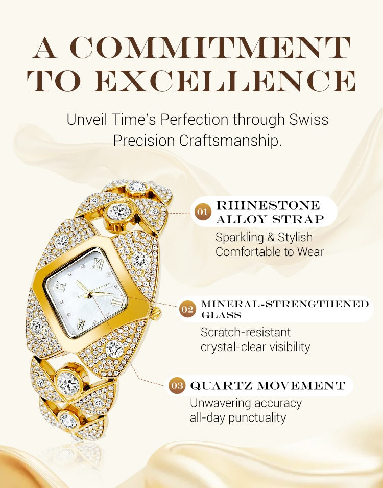 💸 Royal Edition💸😍 Women’s Luxurious Limited Rhinestone TimePiece Quartz Watch🔥 ⭐