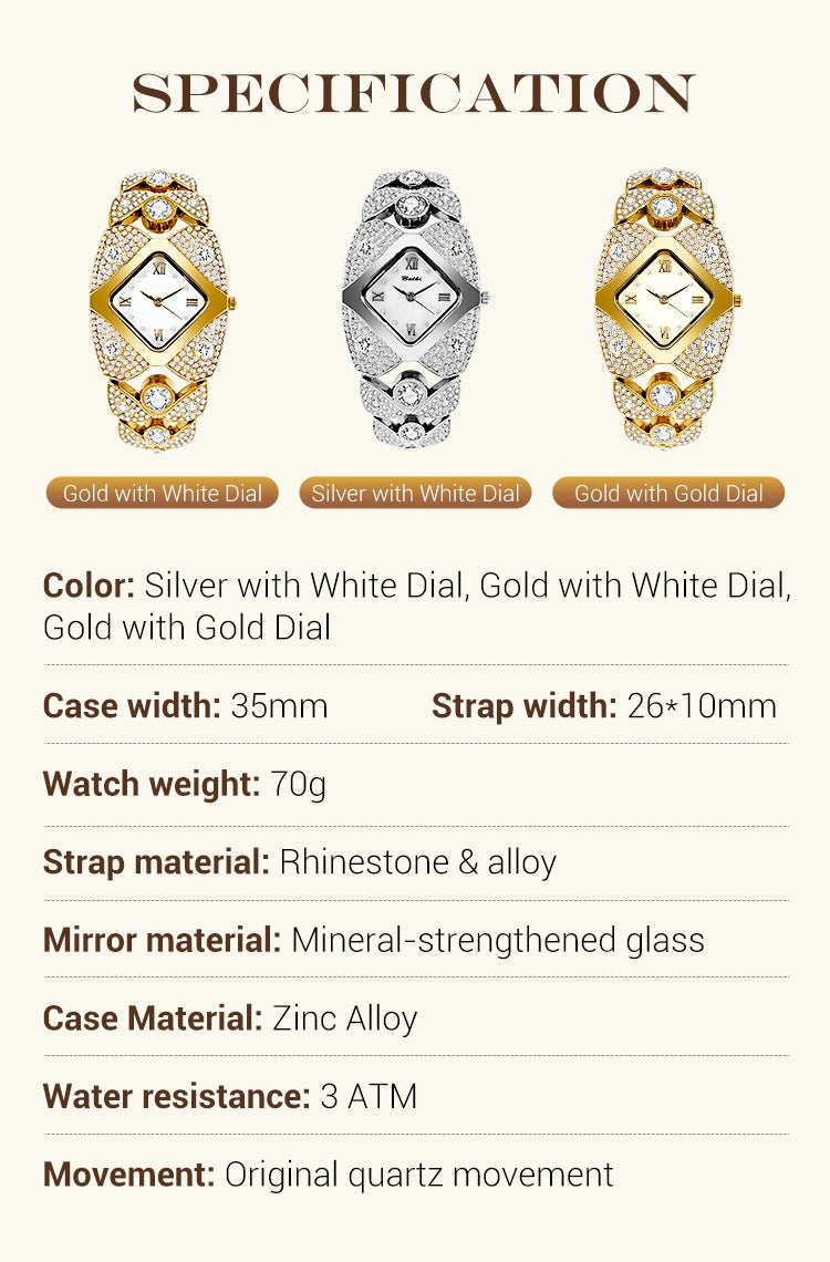 💸 Royal Edition💸😍 Women’s Luxurious Limited Rhinestone TimePiece Quartz Watch🔥 ⭐