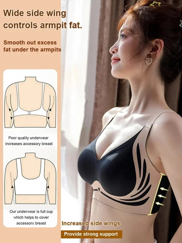 😍🔥 London-Paris Premium Designer Edition Anti-Sagging Mega Lift Padded Wireless Bra🥰🔥 ( PACK OF 3 )