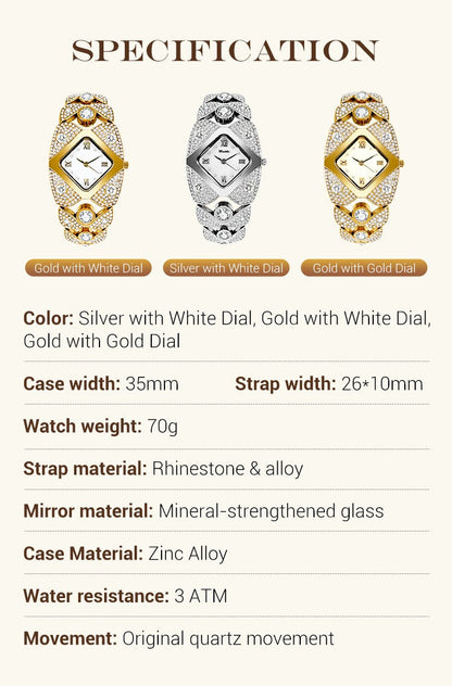 💸 Royal Edition💸😍 Women’s Luxurious Limited Rhinestone TimePiece Quartz Watch🔥 ⭐