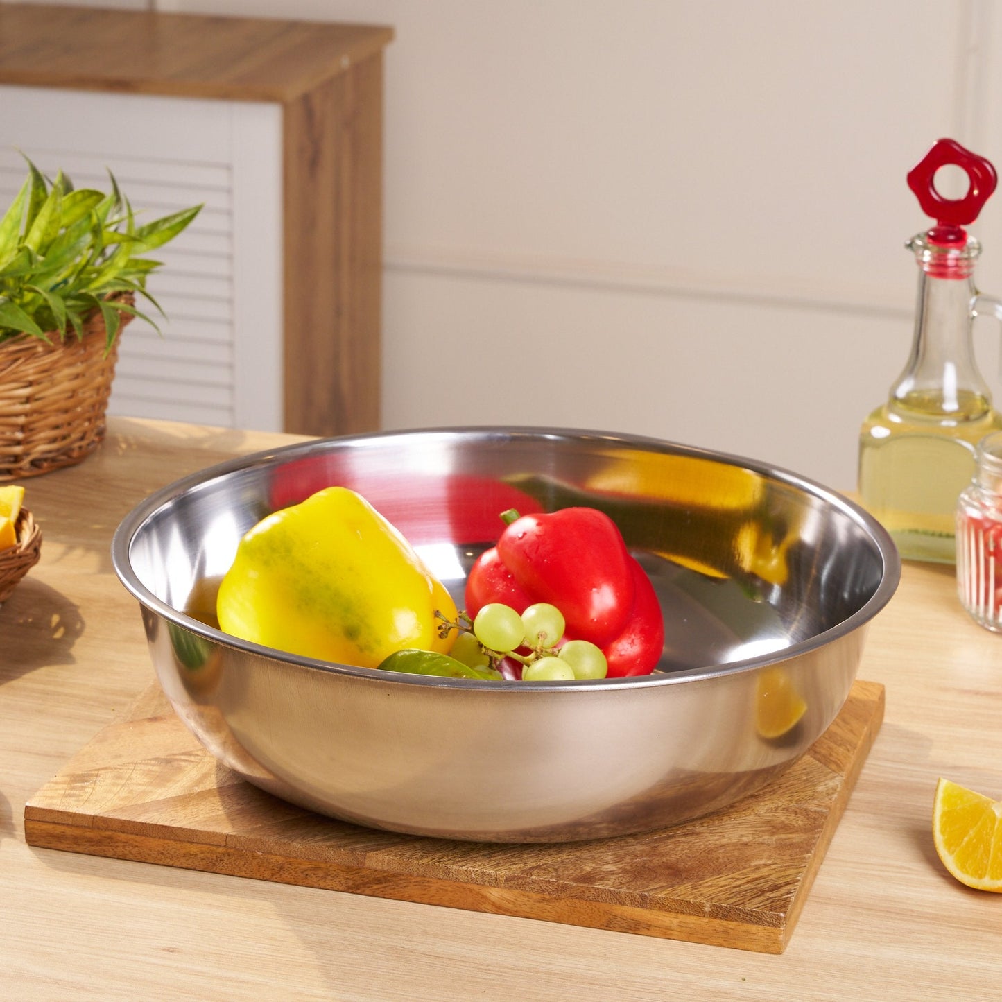Multi-Purpose Stainless Steel Kitchen Bowl