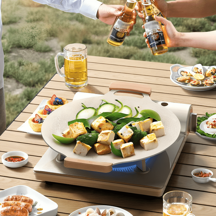 Multi-Purpose Maifan Stone Non-Stick Grill Pan(42cm)