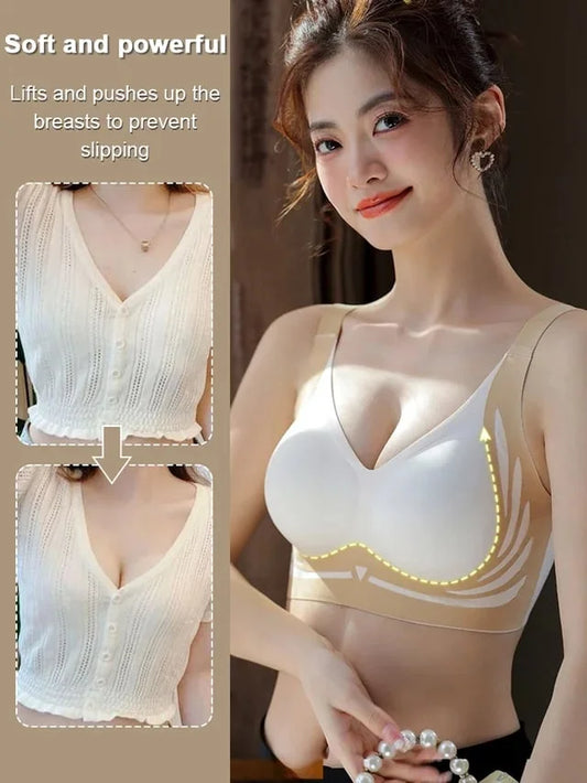 😍🔥 London-Paris Premium Designer Edition Anti-Sagging Mega Lift Padded Wireless Bra🥰🔥 ( PACK OF 3 )