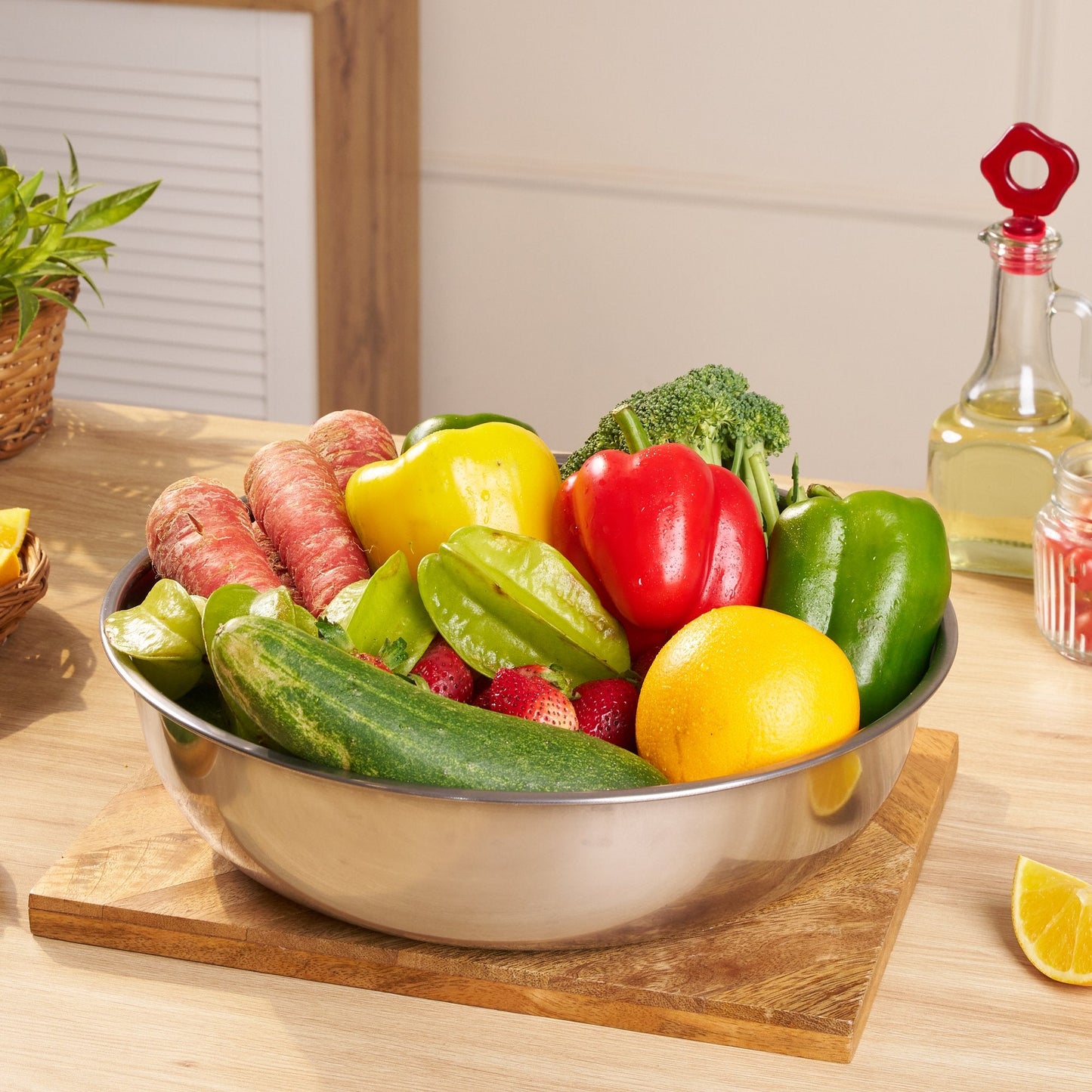 Multi-Purpose Stainless Steel Kitchen Bowl