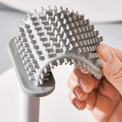 Space-Saving Compact Toilet Brush with Holder