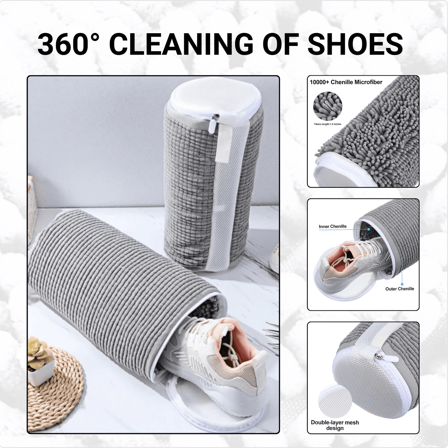 Fluffy Fibers Shoe Washing Bag