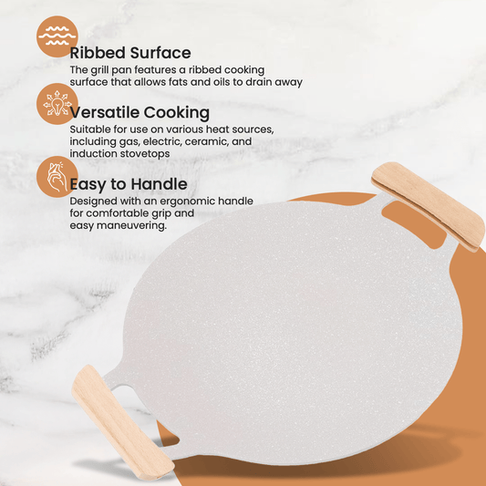 Multi-Purpose Maifan Stone Non-Stick Grill Pan(42cm)