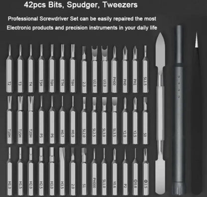 46-in-1 Compact Precision Screwdriver Set with Push Eject